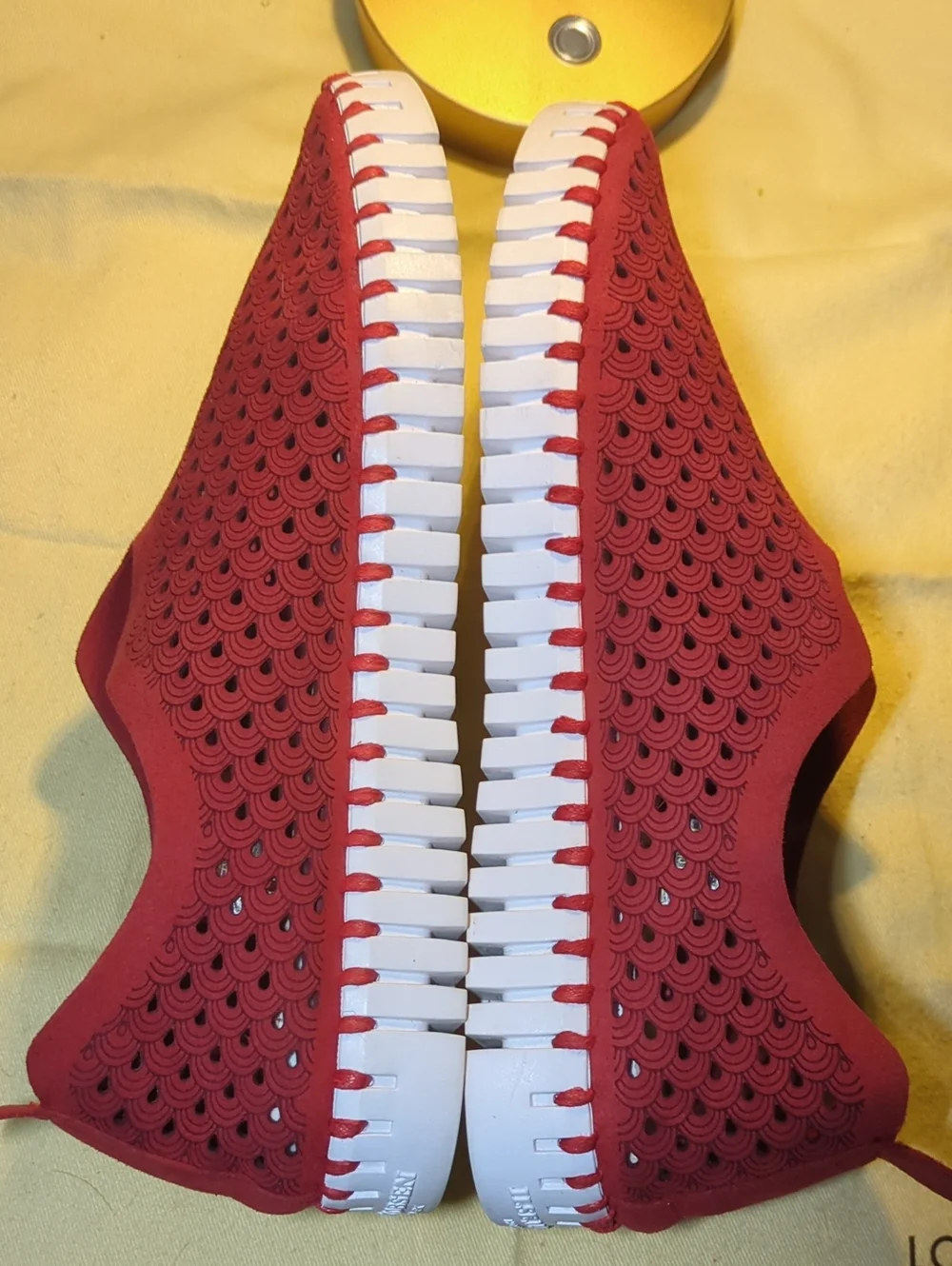 Red Slip-On Isle Jacobsen Shoes w/ Embossed 'TJH' Sole Size 6.5 NOW ONLY $45